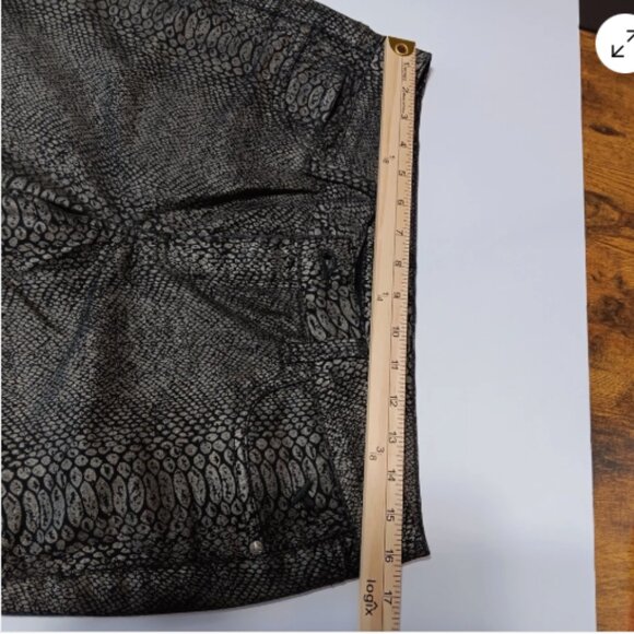 Grane Womens Juniors 13 Jeggings Snakeskin Print‎ Low Rise Stretch Pants D1 - Picture 9 of 12